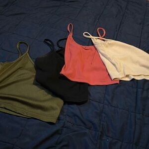 4 shein cropped tank tops